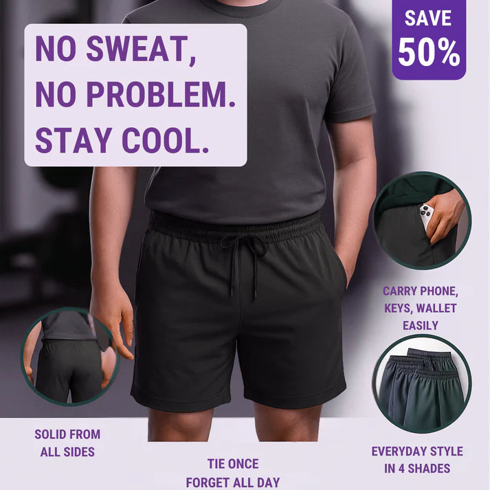 Combo of 4 Men's Stretchable Cotton Shorts